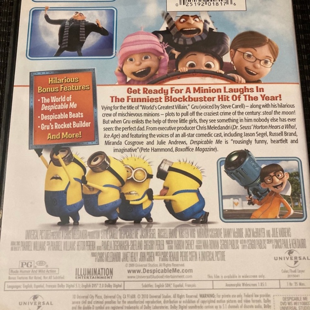 Despicable Me. DVD - Picture 2 of 3